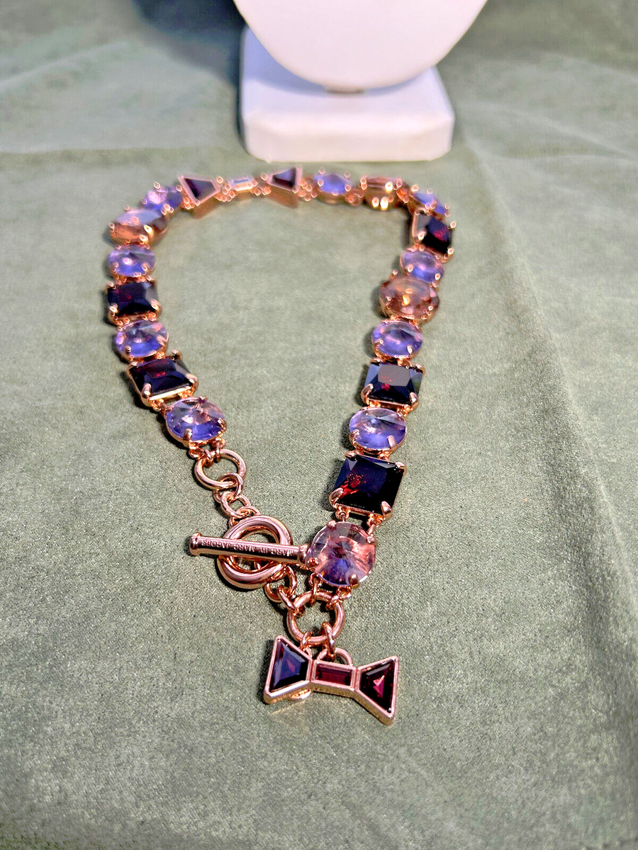 DEEP HUES CRYSTALS IN MARC JACOBS NECKLACE ROSE GOLD 16  display picture 2