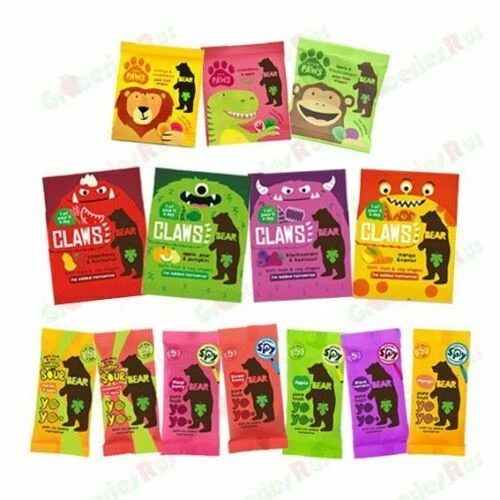 YoYo Bear with cards Apple Strawberry Blackcurrant Mango Raspberry