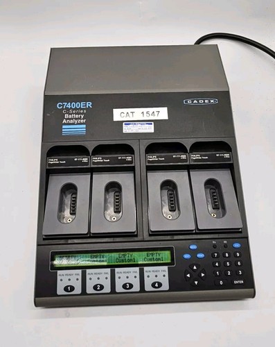 Cadex C7400ER-C Four 4-Station Battery Analyzer Tester w/ Power Cord - Afbeelding 9 van 15