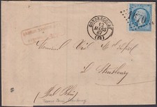 FRANCE:  Meuse / GC1670 sur n°22 + CàD GONDRECOURT sur lettre de 1867