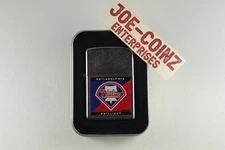 PHILADELPHIA PHILLIES ZIPPO LIGHTER STREET FINISH #20652MLB BOXED. NEW
