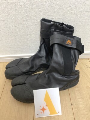 TABI NINJA Shoes Boots SOKAIDO TH-302F Synthetic Leather Zipper Twin Hooves New