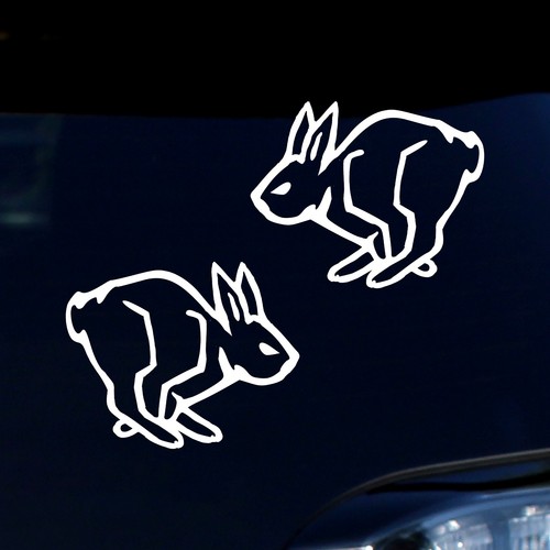 Rabbit Sticker - 2 Pack - Easter Bunny Decals - Picture 5 of 7