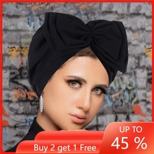 Muslim Women Bowknot Hat Turban Hijab Hair Loss Bonnet Chemo Cap Head Wrap India