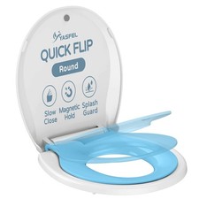 Built in Potty Training Toilet Seat for Toddlers, Kids Adults Biscuit Plast...