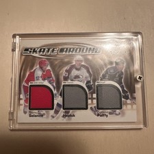 2000 UPPER  DECK MVP SKATE AROUND JERSEY TEEMU HEJDUK PALFFY SELANNE MILAN  ZIG