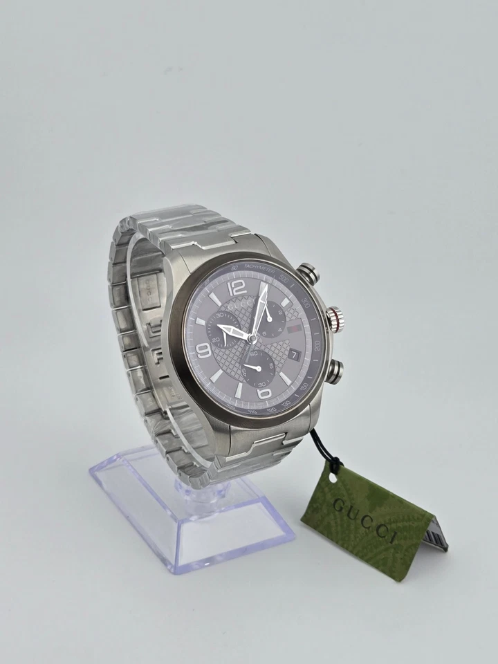 $1190 Рекомендуемая розничная цена производителя | Gucci G-Timeless мужской серый циферблат хронограф часы - YA126238 новый - Изображение 4 из 4