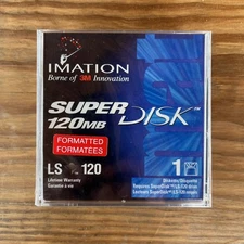 Vintage Imation SuperDisk 120MB LS-120 Super Disk Disks, Lot of 5 unopened 