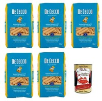 De Cecco Sedani Rigati N.57, 100% Italienisch Pasta Nudeln 5X 500G+Polpa 400G