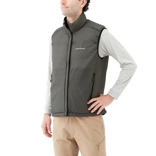 Montbell Medium insulated Thermawrap Reversable Men Vest - Black excellent image 10