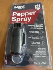 Sabre Pepper Spray with Quick Release Key Ring - Black - UV Dye