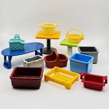 Playmobil Shop Market Stall Accessories Baskets Storage Crates Tables Bundle