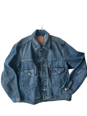 LEVI'S Men s Trucker Type 2 Premium Denim Jean Blue Jacket Size XLarge