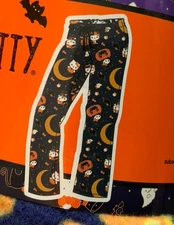 NEW~Sanrio Hello Kitty Purple Halloween Ladies Pajama PJ Sleep Pant Sz: L #6100C