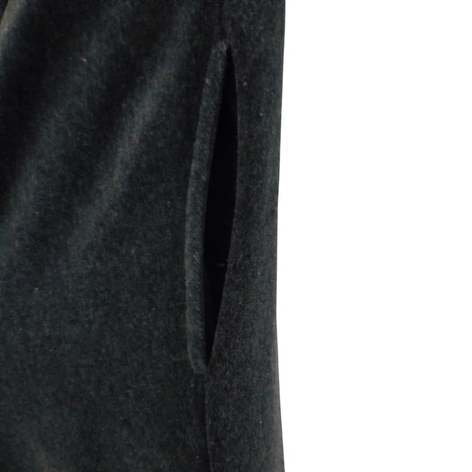 Ralph Lauren Long Dress Maxi Velour Velvet Whimsygoth Gray Long Sleeves Medium - Image 3 of 4