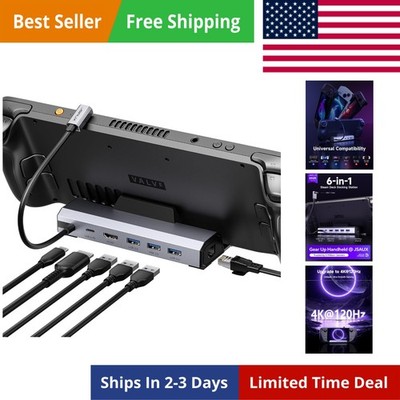 Upgraded Docking Station 4K@120Hz for Steam Deck OLED/ROG Ally X/Legion Go S/...