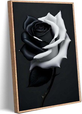 Black And White Rose Wall Art Modern Rose Flower Poster Print Wall Decor Picture