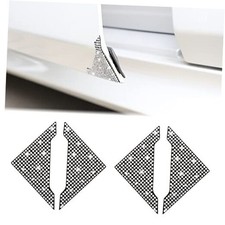 Car Door Corner Edge Guards 4pcs Bling Rhinestone Anti-Scratch Car Door white