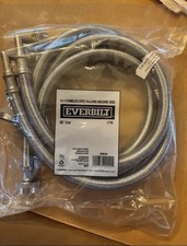 4 Ft. Universal Stainless Steel Washing Machine Hose with Elbow (2-Pack)