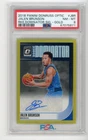 2018 Donruss Optic Jalen Brunson RC Gold Dominator AUTO #04/10 PSA 8 NM (DG)