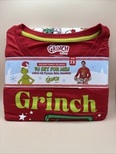 NWT Dr. Seuss Grinch Red Men  s Pajama Set Long Sleeve W/ Pants Size 3XL 54-56