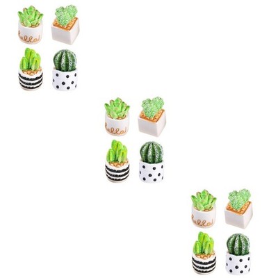Set of 3 Künstlicher Kaktus Mit Töpfen Kaktusblume Kleine Pflanzen