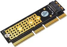 M.2 NGFF Nvme SSD to PCIE 3.0 X16/X8/X4 Adapter with Heatsink for 1U/2U Server a