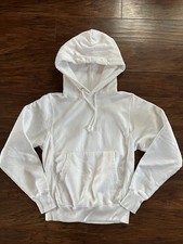 Champion Reverse Weave White Hoodie XS Womens Pullover Sweatshirt