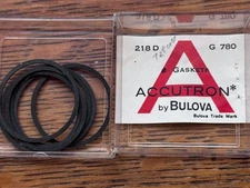 One (1) vintage Bulova Accutron 218D watch case back gasket part G780 from pack