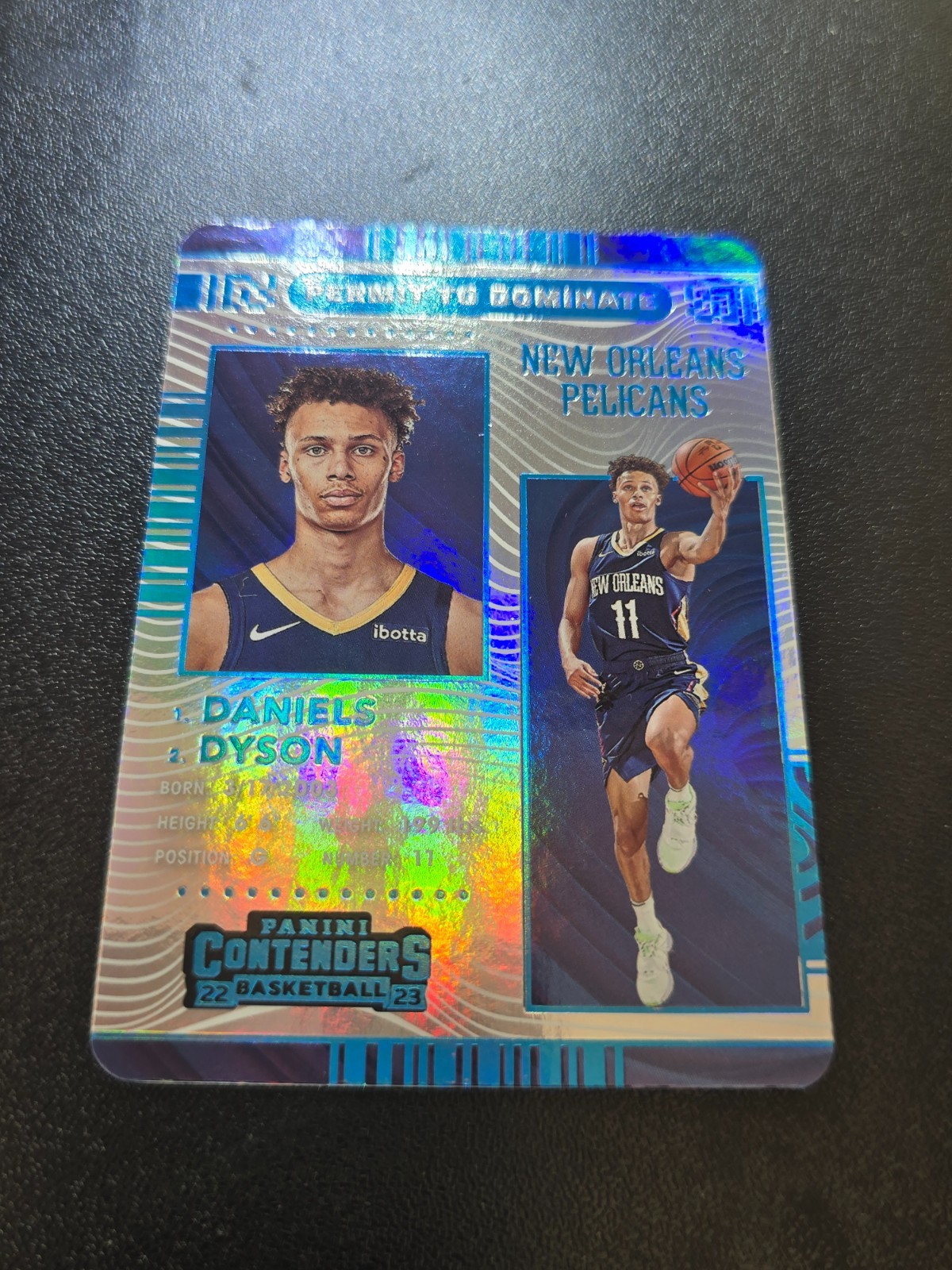 2022-23 Panini Contenders - Permit to Dominate SSP-RC Dyson Daniels