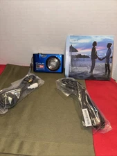 CASIO EXILIM EX -Z100 Digital Camera Full Set Blue 10.1 Mega Pixels