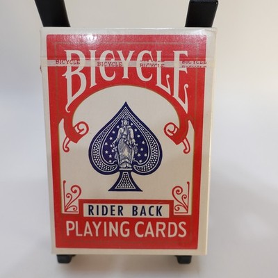 Vintage Bicycle Rider Back Playing Cards White Strip Ohio Blue Seal USPCC New