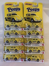 Matchbox 1962 Volkswagen Beetle Peeps Yellow TEN cars Lot Of 10 EASTER Exclusive
