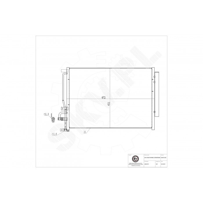Condenseur de clim premium pour Chevrolet Vauxhall référence 20759646