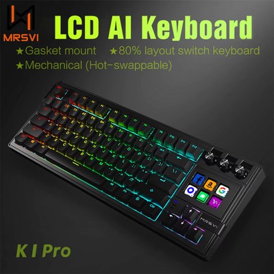 MRSVI K1 PRO Custom Visual LCD Stream Deck Gaming Mechanical Keyboard Hot Swap
