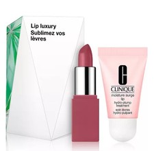 Juego de 2 piezas de lápiz labial Clinique color de labios/imprimación en PLUM POP + relleno