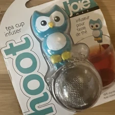 hoot Green Owl Tea Infuser Stainless Steel Inoxydable Close Lever To Lock