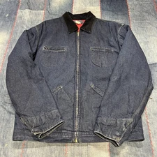 Vintage oshkosh Bgosh denim jacket 46 Long lined 60s work wear barn chore vtg