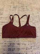 Gymshark Burgundy Crossback Sports Bra Women s M Medium Support Wireless