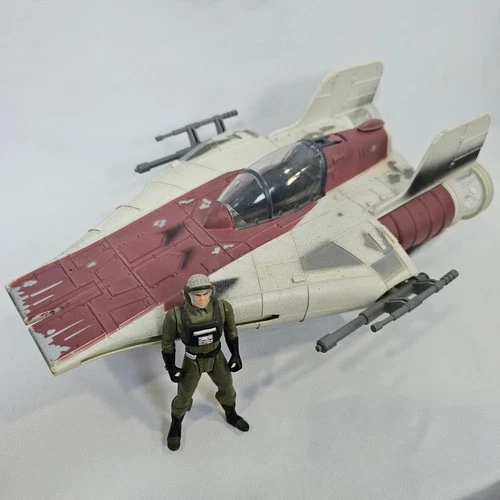 Star Wars The Power Of The Force A Wing Fighter With Fighter Pilot Action Figure