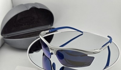 Rudy Project Rydon Cycling Sunglasses Silver Frame w/ Blue Lenses SN 79 -- 11M