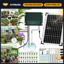 Solar Drip Irrigation System - 10W Automatic Watering Kit for 50 Plants, Efficie