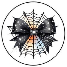 SPIDER WEB WITH BOW HALLOWEEN ENVELOPE SEALS LABELS STICKERS PARTY FAVORS