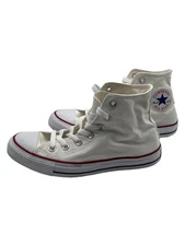 Chuck Taylor Converse All Star Unisex High tops. White, M6, W8 Red Blue Stripe