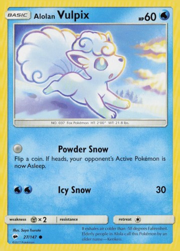 ALOLAN VULPIX 27/147 BURNING SHADOWS NM/M C