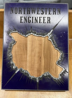 12  Vintage Northwestern University Engineering Printers Block Rare History