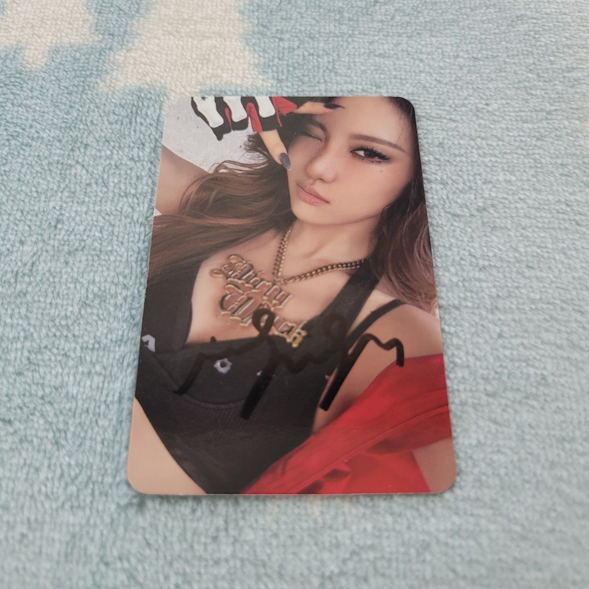 aespa 1st Single Album DIRTY WORK Ningning Autographed Signed
