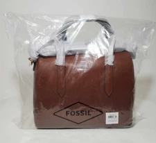 NWT Fossil Sydney Satchel Medium Brown Shoulder Crossbody Handbag
