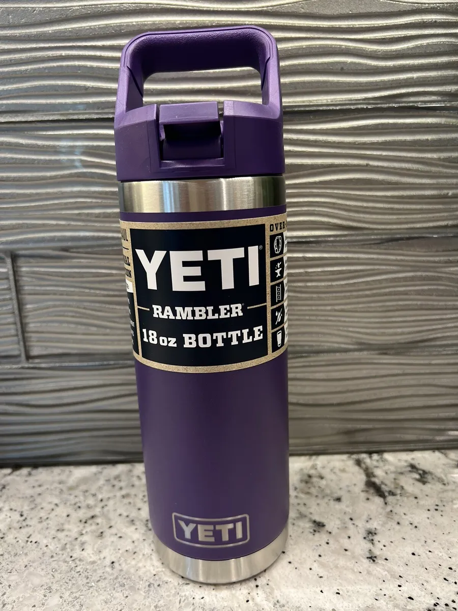 YETI Rambler 18oz Bottle with Matching Straw Cap- Peak Purple**Brand New**