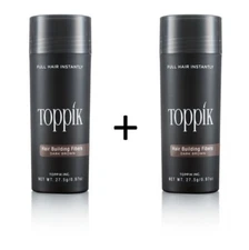 2 x TOPPIK 27,5 (g). Hair Fibers - thickener loss concealer Microhairs